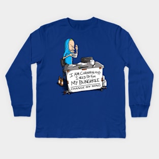 I AM CORNHOLIO... CHANGE MY MIND Kids Long Sleeve T-Shirt